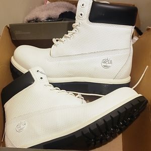 Timberland 6 inch Premium White Helcor Boots 10.5